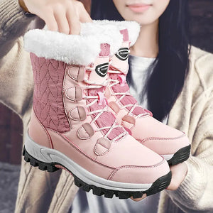 Women’s Winter Lace Up Mid-calf Snow Boots