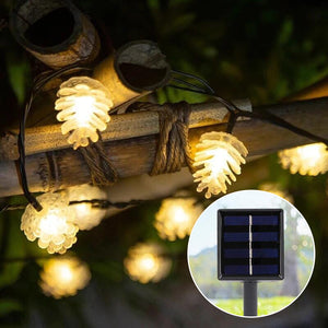 Solar LED Fairy Light Pinecone RGB String Light