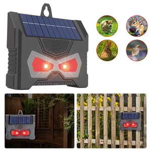 1/2 Pack Outdoor Solar Power Animal Repeller Ultrasonic Animal Deterrent