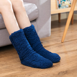 Plush and thick insulation floor socks