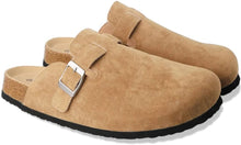 Load image into Gallery viewer, Women Boston Clogs Dupes Suede Soft Leather Clogs Antislip Sole Slippers