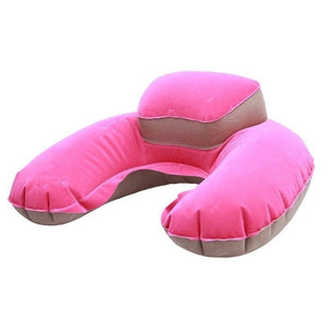 Handy Inflatable Travel Flight Pillow Neck U Shape Rest Air Cushion Support