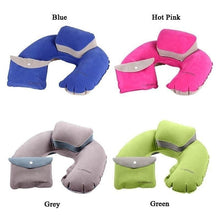 Load image into Gallery viewer, Handy Inflatable Travel Flight Pillow Neck U Shape Rest Air Cushion Support
