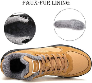 Mens Winter Trekking Snow Boots Water Resistant Shoes