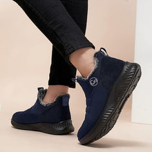 Load image into Gallery viewer, Winter Slip On Ankle Booties Warm Fur Lined Waterproof Comfortable Womens Boots