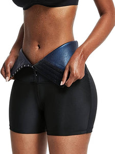 Breasted Adjustment Butt Lifting Yoga Sauna Sweat Shorts