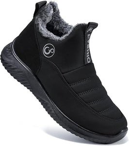 Winter Slip On Ankle Booties Warm Fur Lined Waterproof Comfortable Womens Boots