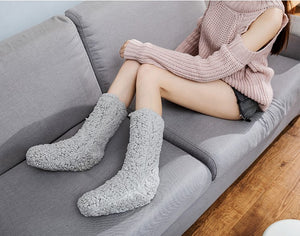 Plush and thick insulation floor socks