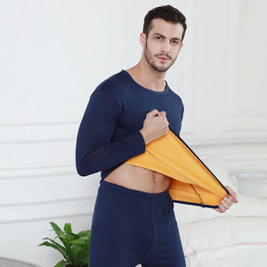 Winter thermal underwear Warm Fleece Long Johns Set