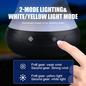 2in1 Fly Repellent Camping Fan Desk Lamp