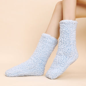 Plush and thick insulation floor socks