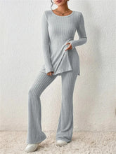 Load image into Gallery viewer, Casual Ribbed Knit Two-piece Set