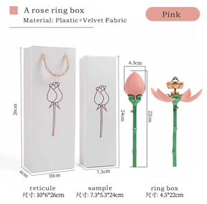 Valentine’s Day Rose Bouquet Blooming Jewelry Gift Box