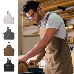 Thickened canvas Jean apron stain-resistant barista Kitchen restaurant work haircut apron