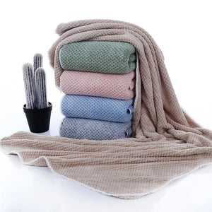 Large Flannel Warm Soft Bath Shower Towel Set