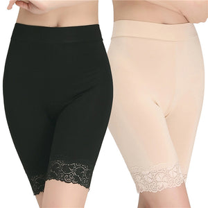 Summer Safety Short Pant Elastic Anti Chafing Lace Shorts