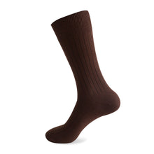 Load image into Gallery viewer, 3 Pack Men Ribbed Mid Calf Socks