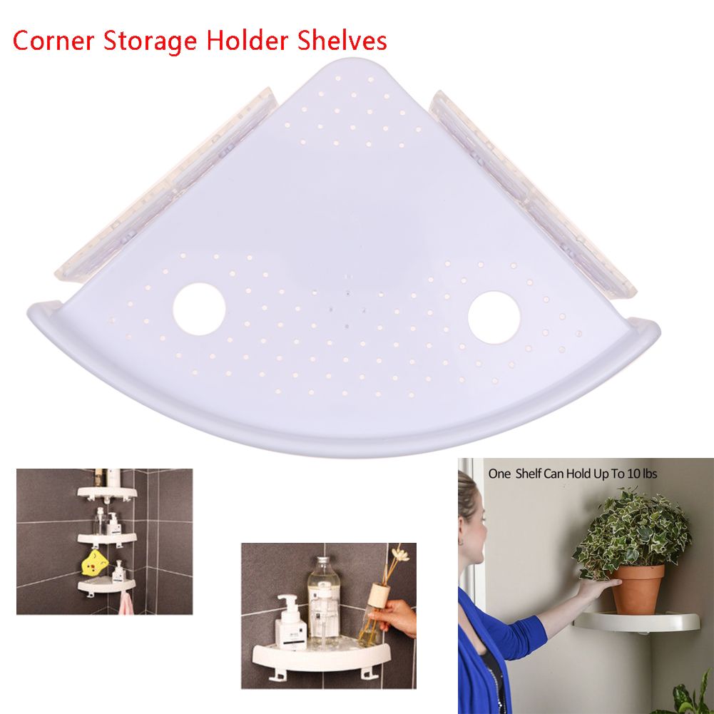 Corner Storage Holder Shelves Snap Up Wall Holder Bathroom Handy mounting