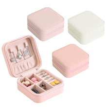 Load image into Gallery viewer, Portable Travel Jewelry Box Organizer Leather Jewellery Ornaments Case