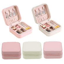 Load image into Gallery viewer, Portable Travel Jewelry Box Organizer Leather Jewellery Ornaments Case