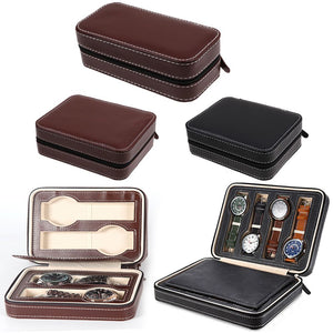 2/4/8 Grids Travel Watch Box Superior PU Leather Storage Case Organizer