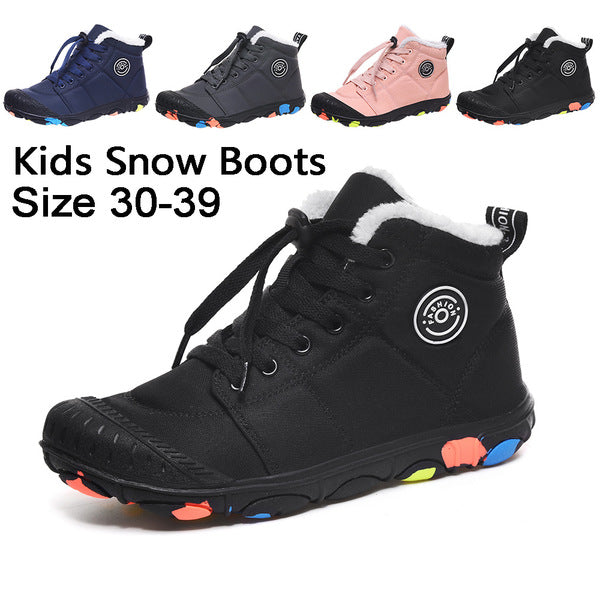 Children's Winter Snow Boots Kid's Warm Anti-slip Waterproof Outdoor Boots