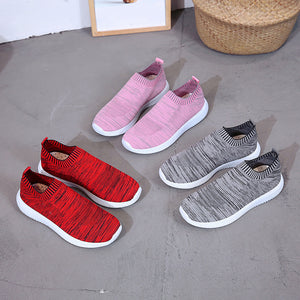 Unisex Mesh Breathable Sneakers Slip On Flats Shoes