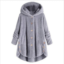 Load image into Gallery viewer, Oversize Hooded Button-Up Fleece