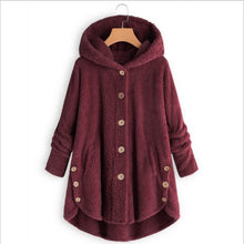 Load image into Gallery viewer, Oversize Hooded Button-Up Fleece