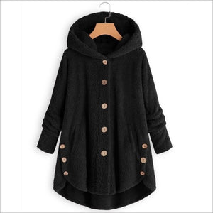 Oversize Hooded Button-Up Fleece