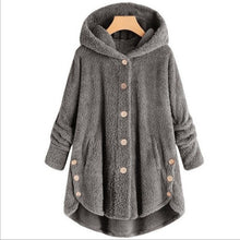 Load image into Gallery viewer, Oversize Hooded Button-Up Fleece