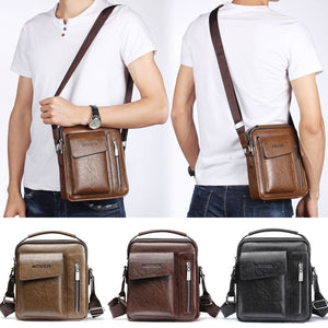 Men''s Leather Messenger Briefcase Bags Cross body Handbag Shoulder Bag