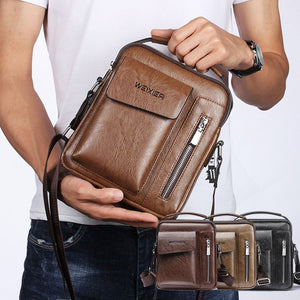 Men''s Leather Messenger Briefcase Bags Cross body Handbag Shoulder Bag