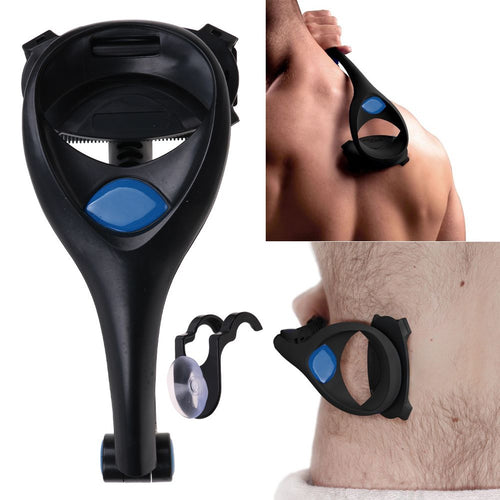 Mens Manual Back Hair Remover Body Shaver Razor Long Foldable Handle Trimmer