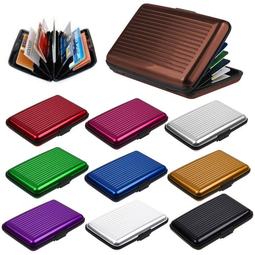 Aluminum Metal Credit Card Holder Wallet Case Box Protector Pocket  Unisex