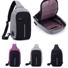 Load image into Gallery viewer, Backpack Sling Sports Crossbody Port Anti-theft Travel Bag USB Charging