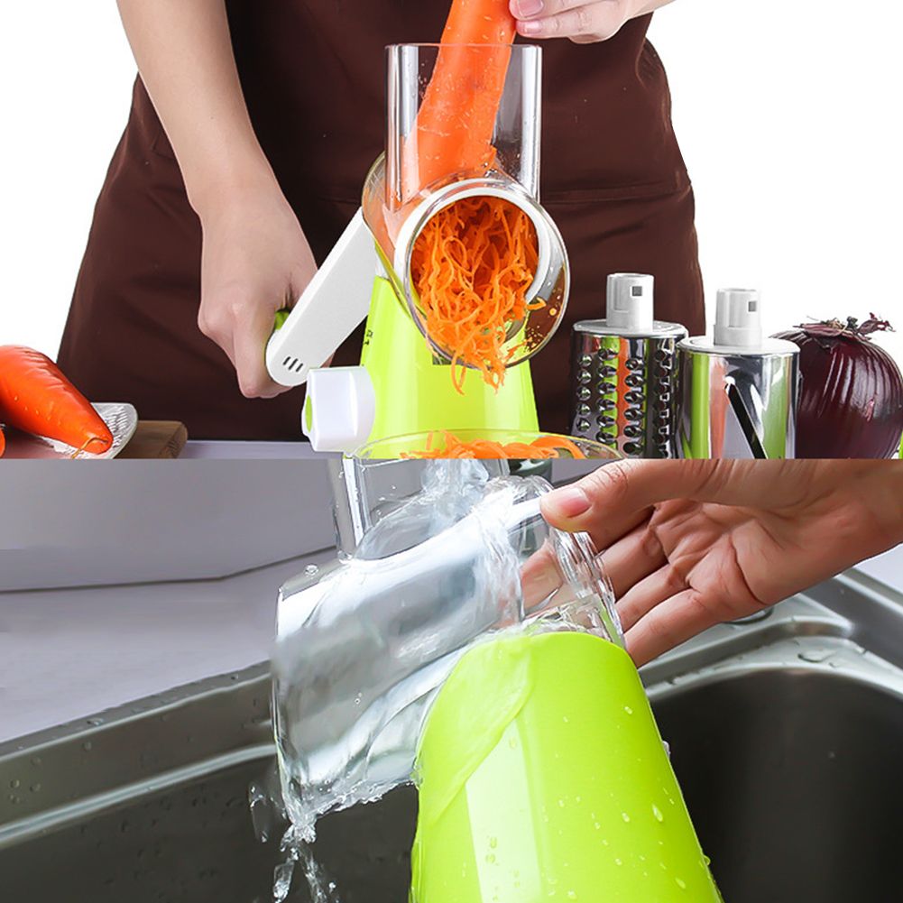 Vegetable Cutter Round Mandoline Slicer Potato Julienne Carrot Grater Cheese