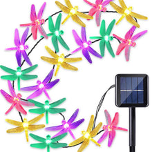 Load image into Gallery viewer, 20/30 LED 8 Modes Solar Dragonfly Fairy String Lights