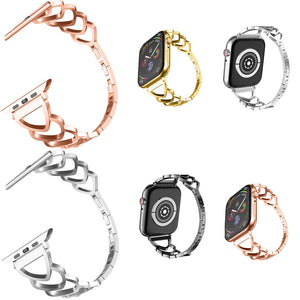 Heart-shaped Wristband Strap Bracelet Link For Apple Watch iWatch Series 4