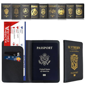 Passport Cover Harry Potter Travel Case Wallet Hogwarts Credit Card Case
