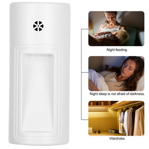 Auto LED Light Induction Sensor Control Bedroom Night Lights Bed Lamp