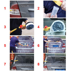 Car Pressure Washer Rotating Wash Brush Vehicle Care Washing Sponge Cleaner