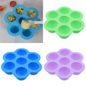 7 Holes Silicone Egg Bites Baking Mold Silicone DIY Kids Food Box Reusable