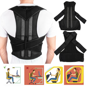 Back Posture Magnetic Shoulder Corrector Brace Belt Therapy Men Women