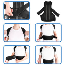 Load image into Gallery viewer, Back Posture Magnetic Shoulder Corrector Brace Belt Therapy Men Women