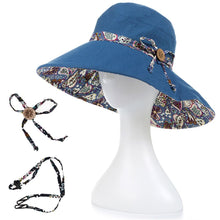 Load image into Gallery viewer, Women Summer Big Wide Brim Cotton Hat Floppy Derby Beach Sun Foldable Cap