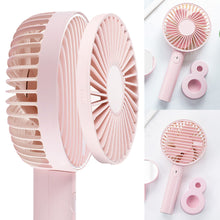 Load image into Gallery viewer, Handheld Fan USB Rechargeable Electric Mini Portable Fan With Makeup Mirror