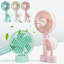 Load image into Gallery viewer, Handheld Fan USB Rechargeable Electric Mini Portable Fan With Makeup Mirror