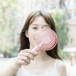 Handheld Fan USB Rechargeable Electric Mini Portable Fan With Makeup Mirror