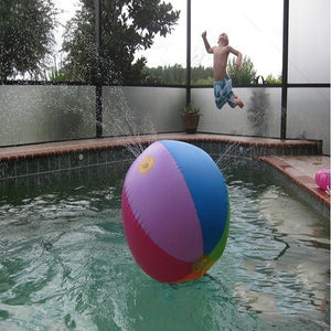 Outdoor Summer Pool Beach Ball Inflatable Splash Play Party Water Game Children Kids Sprinkler Toy